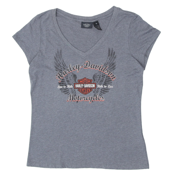 Y2K Harley Davidson V-Neck T-Shirt