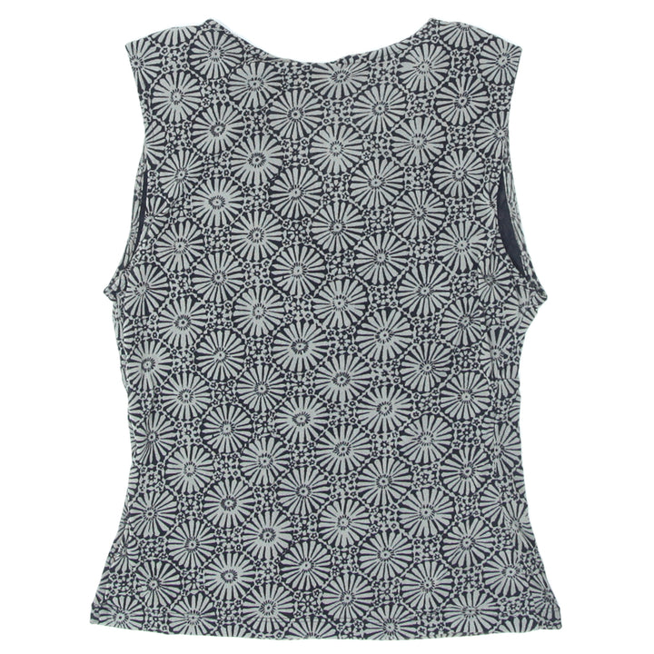 Y2K Sleeveless Overlap Neck Mesh Attention Top