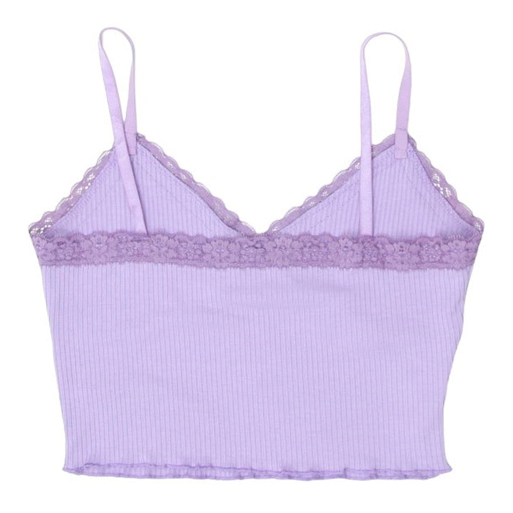 Y2K Purple Strappy Crop Top