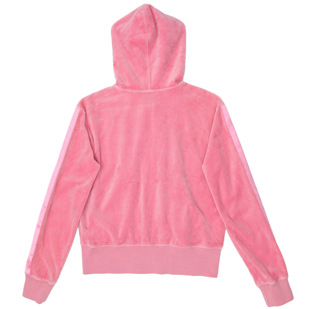 Y2K Bebe Full Zip Pink Velour Hoodie