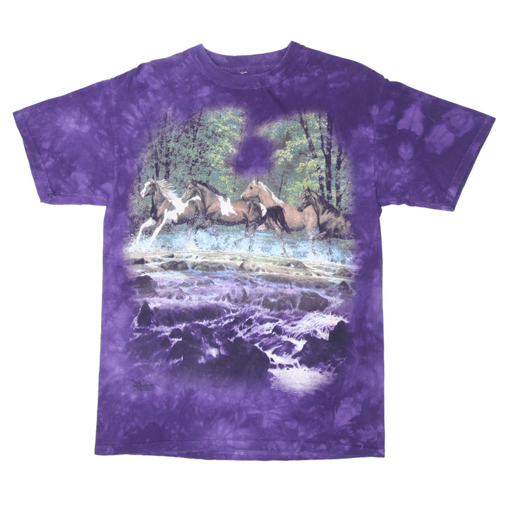 Mens The Mountain Running Horses Tie Dye T-Shirt