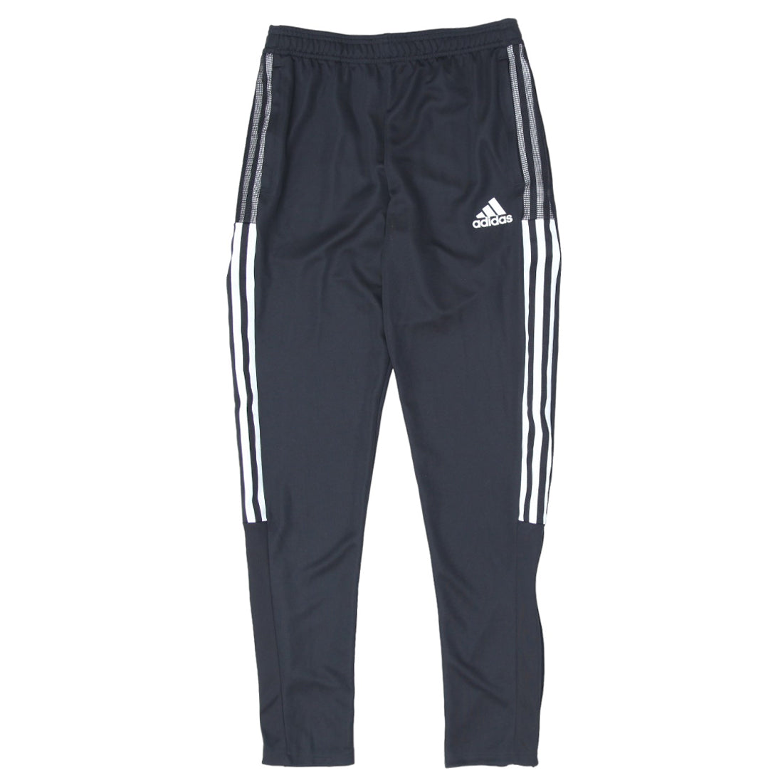 Girls Youth Adidas White Stripes Skinny Black Track Pants