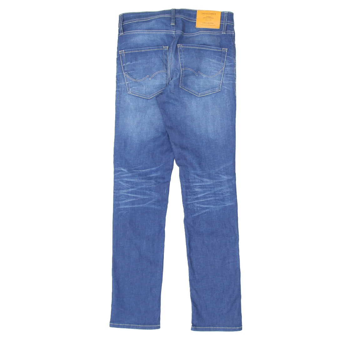 Mens Jack & Jones Slim Straight Button Fly Jeans