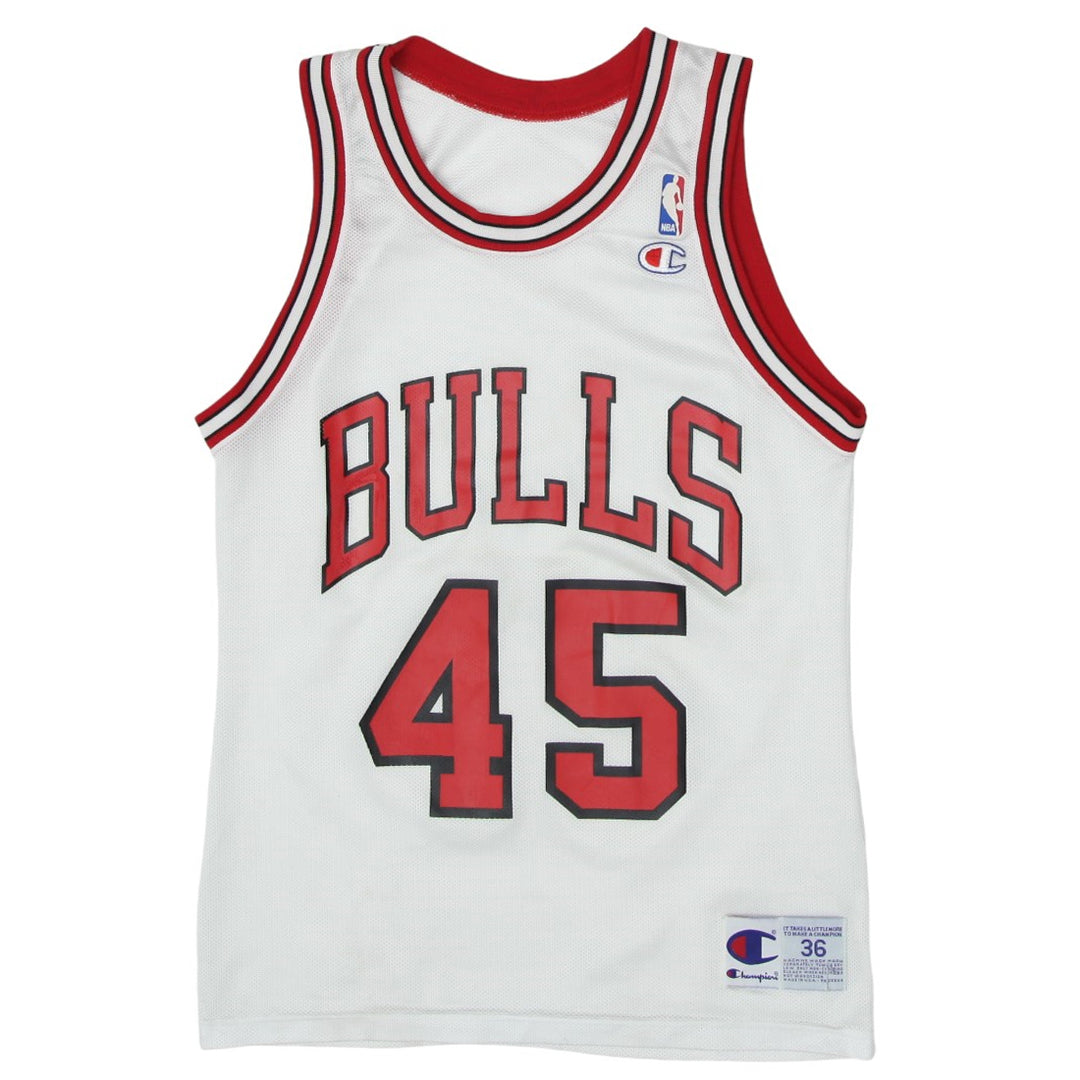 Vintage Champion Bulls 45 Basketball Jersey