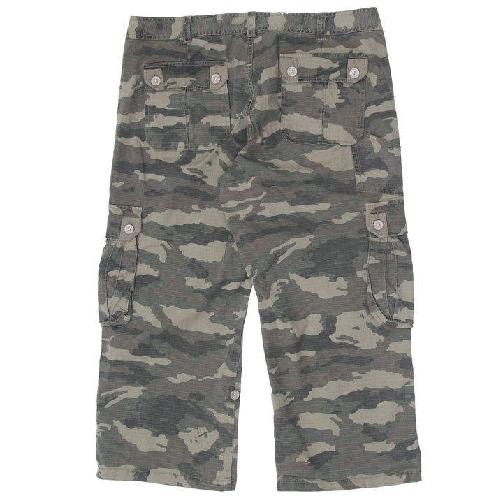 Ladies Plugg Rolled Hem Camouflage Capri Pants