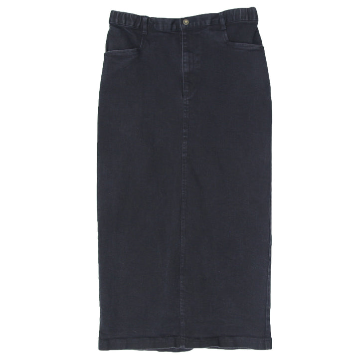 Y2K Long Denim Skirt Black Denim & Co.