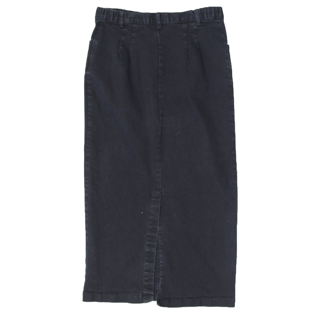 Y2K Long Denim Skirt Black Denim & Co.