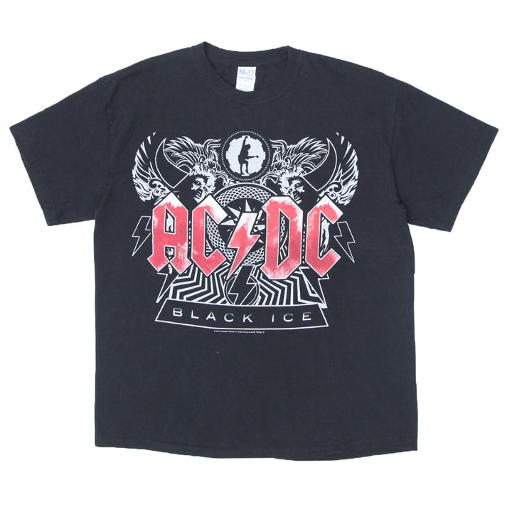 Mens AC DC Black Ice Band Black T-Shirt