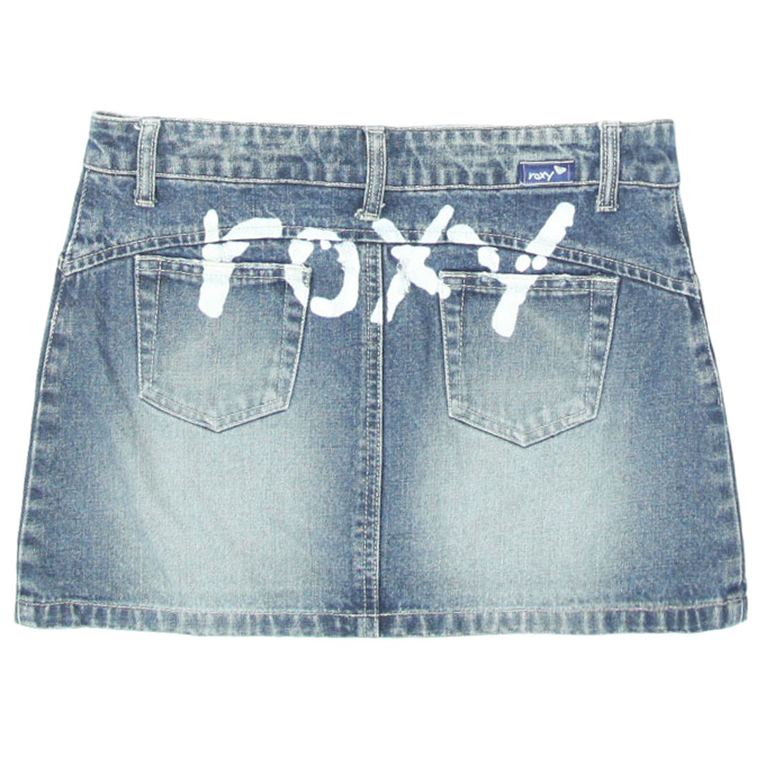 Y2K Denim Roxy Ripped Mini Skirt