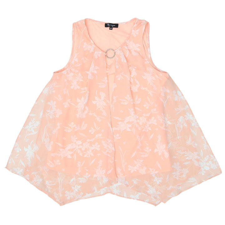 Ladies Lily Morgan Sleevelees Floral Flowy Top