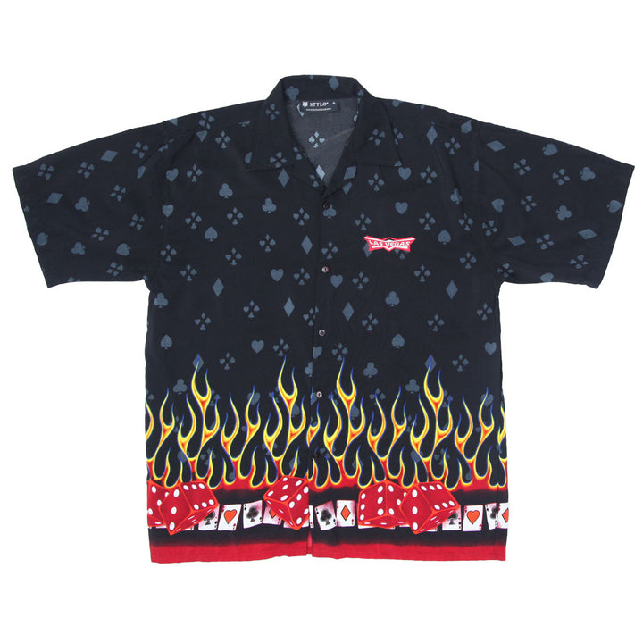 Mens Las Vegas Flame Cards AOP Shirt