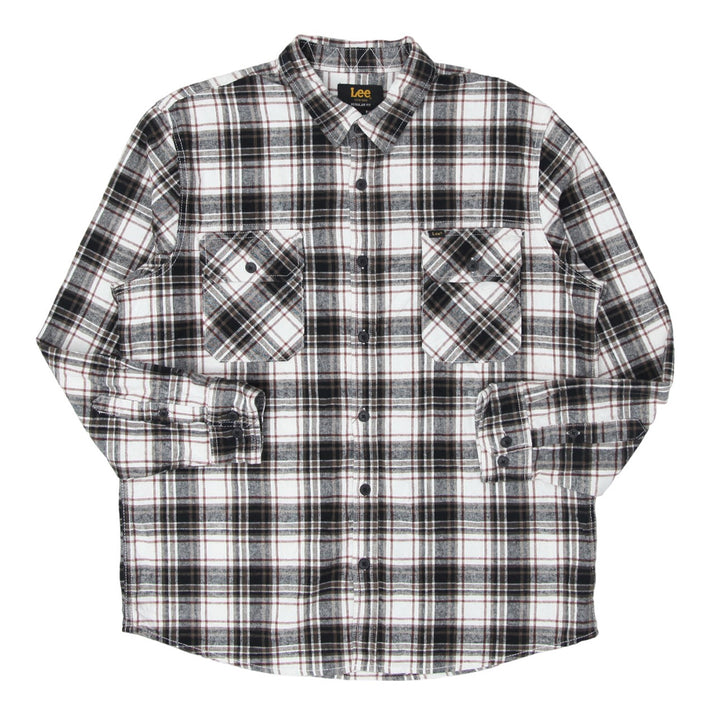 Mens Lee Regular Fit Plaid Flannel Shirt