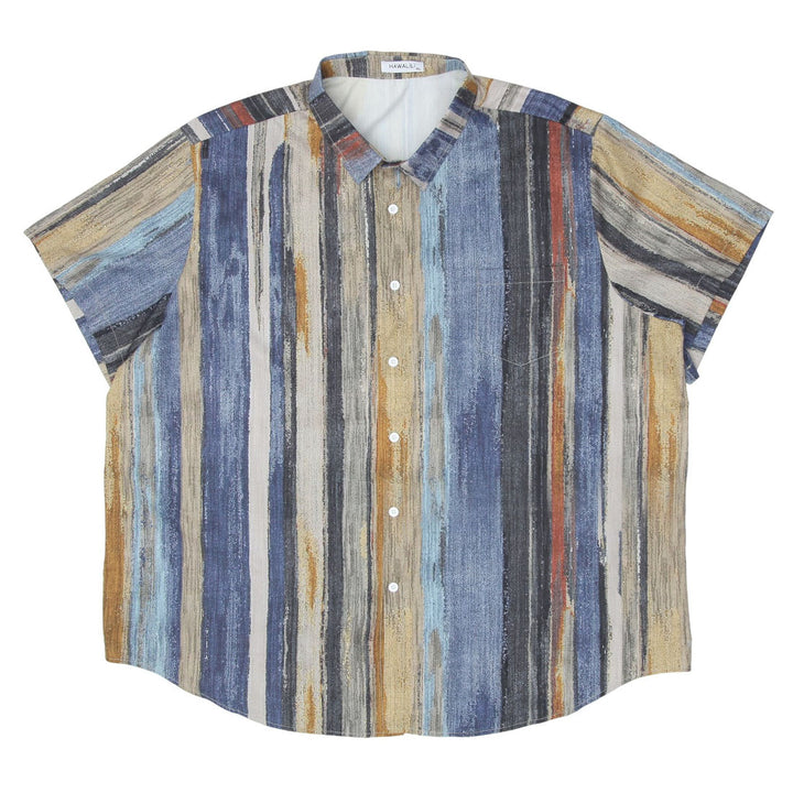 Mens Hawalili Stripe Hawaiian Shirt