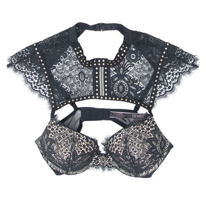 Ladies Victoria's Secret Black Lace Stud Bralette