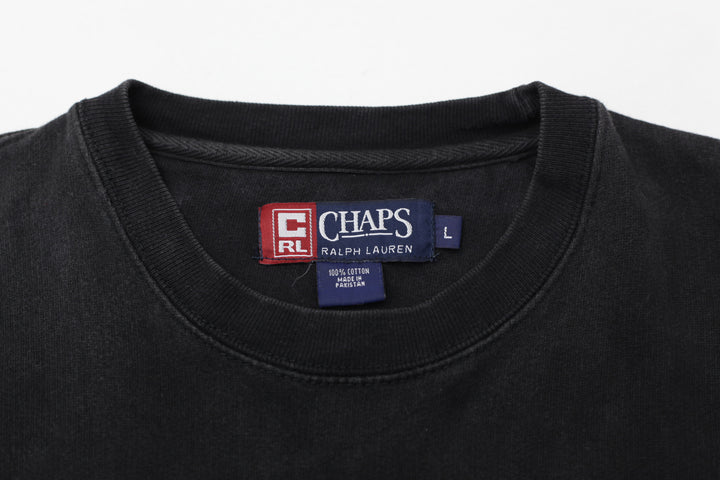 Vintage Chaps Ralph Lauren Black Crewneck Sweatshirt
