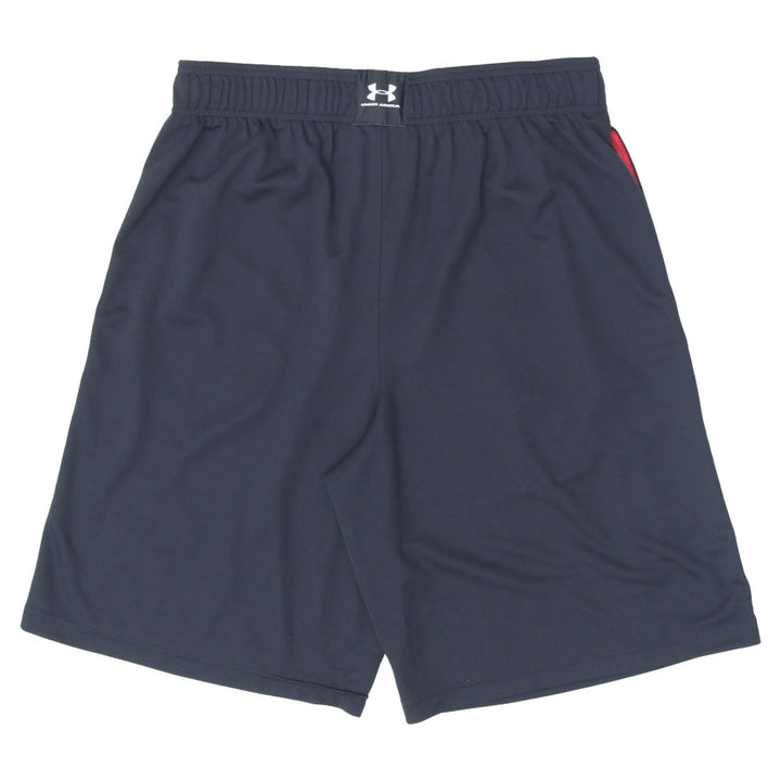 Mens Under Armour Red Stripes Black Basketball Shorts