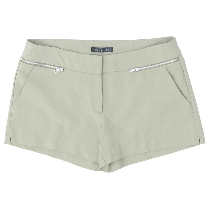 Ladies Khaki Short Shorts