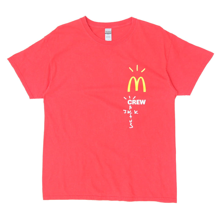 Mens Gildan Travis Scott Jack Cactus McDonalds Crew T-Shirt