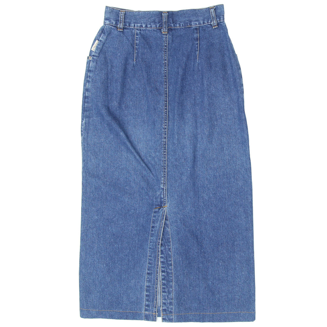 Y2K Denim Button Down Long Skirt