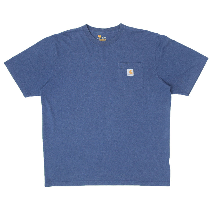 Mens Carhartt Original Fit Navy Pocket T-Shirt