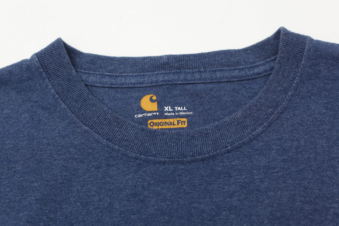 Mens Carhartt Original Fit Navy Pocket T-Shirt