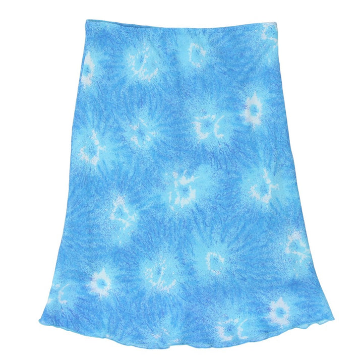 Y2K Blue Sheer Midi Skirt