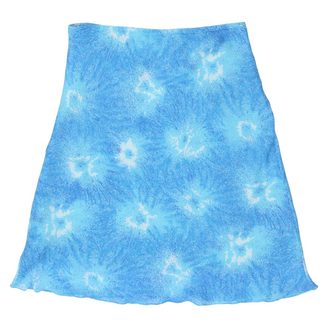 Y2K Blue Sheer Midi Skirt