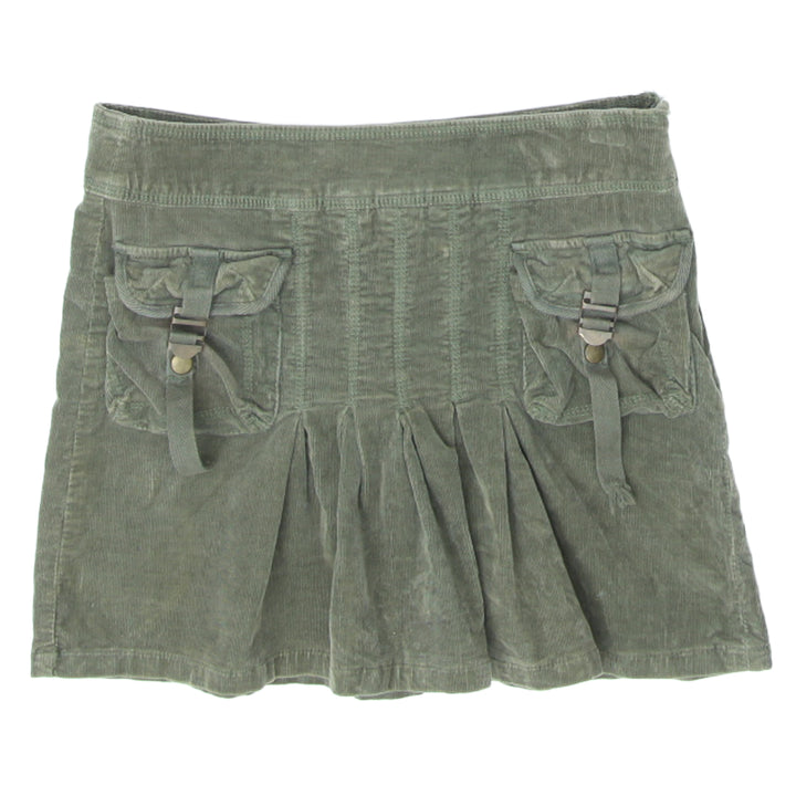 Y2K Corduroy Pleate Mini Skirt