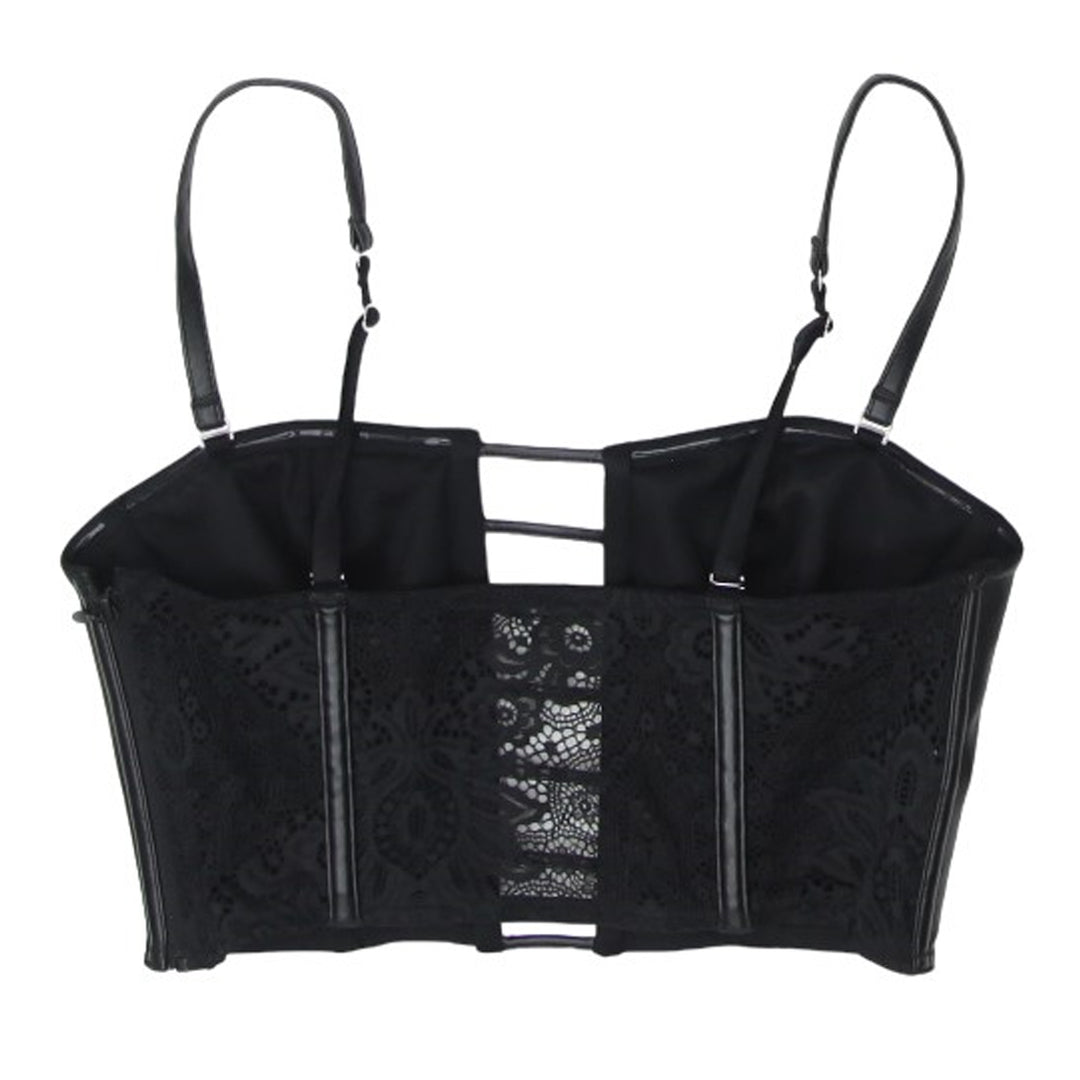 Ladies Black Faux Leather Corset