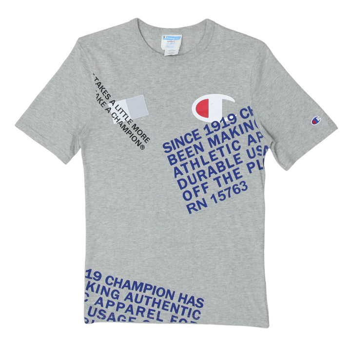 Mens Champion Graphic Gray T-Shirt