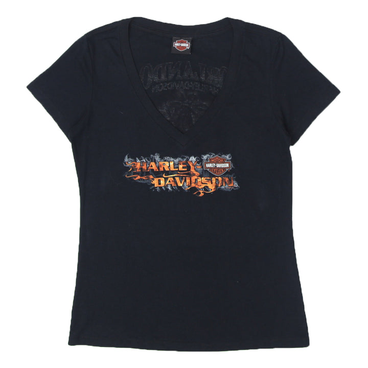 Ladies Harley Davidson Orlando Florida USA V-Neck T-Shirt