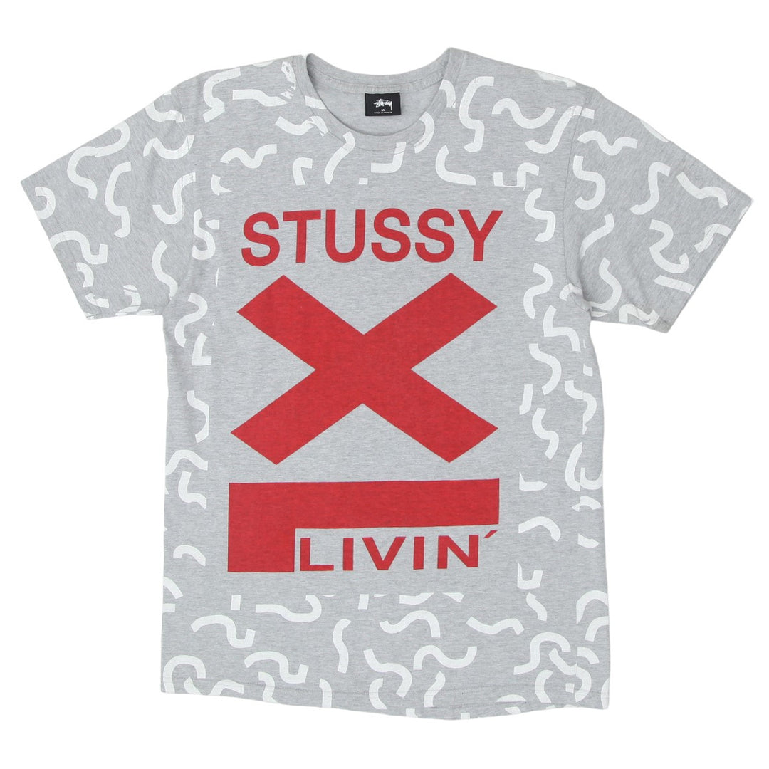 Mens Stussy Livin XL AOP T-Shirt