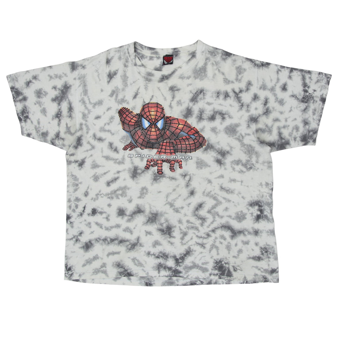 2002 Vintage SpiderMan Tie Dye Movie T-Shirt Marvel XXL