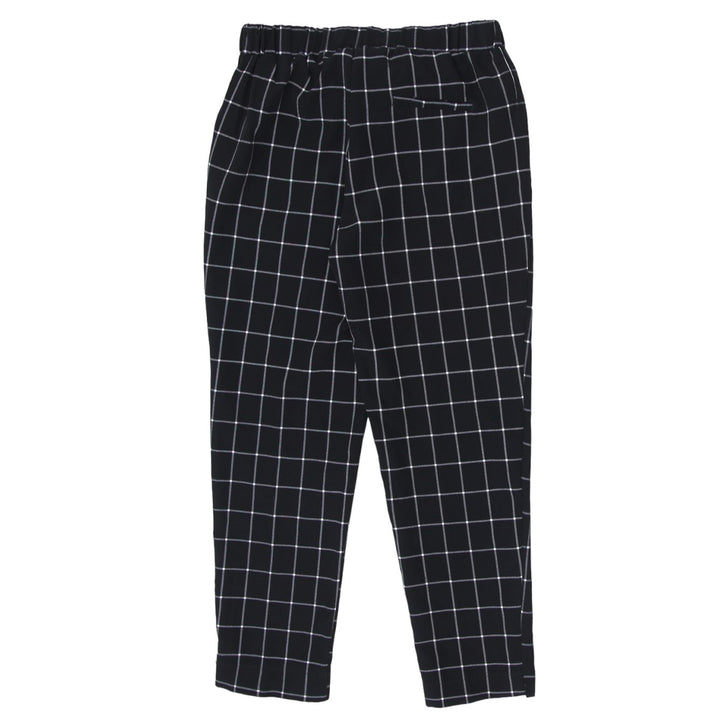 Ladies Black Plaid Ankle Pants