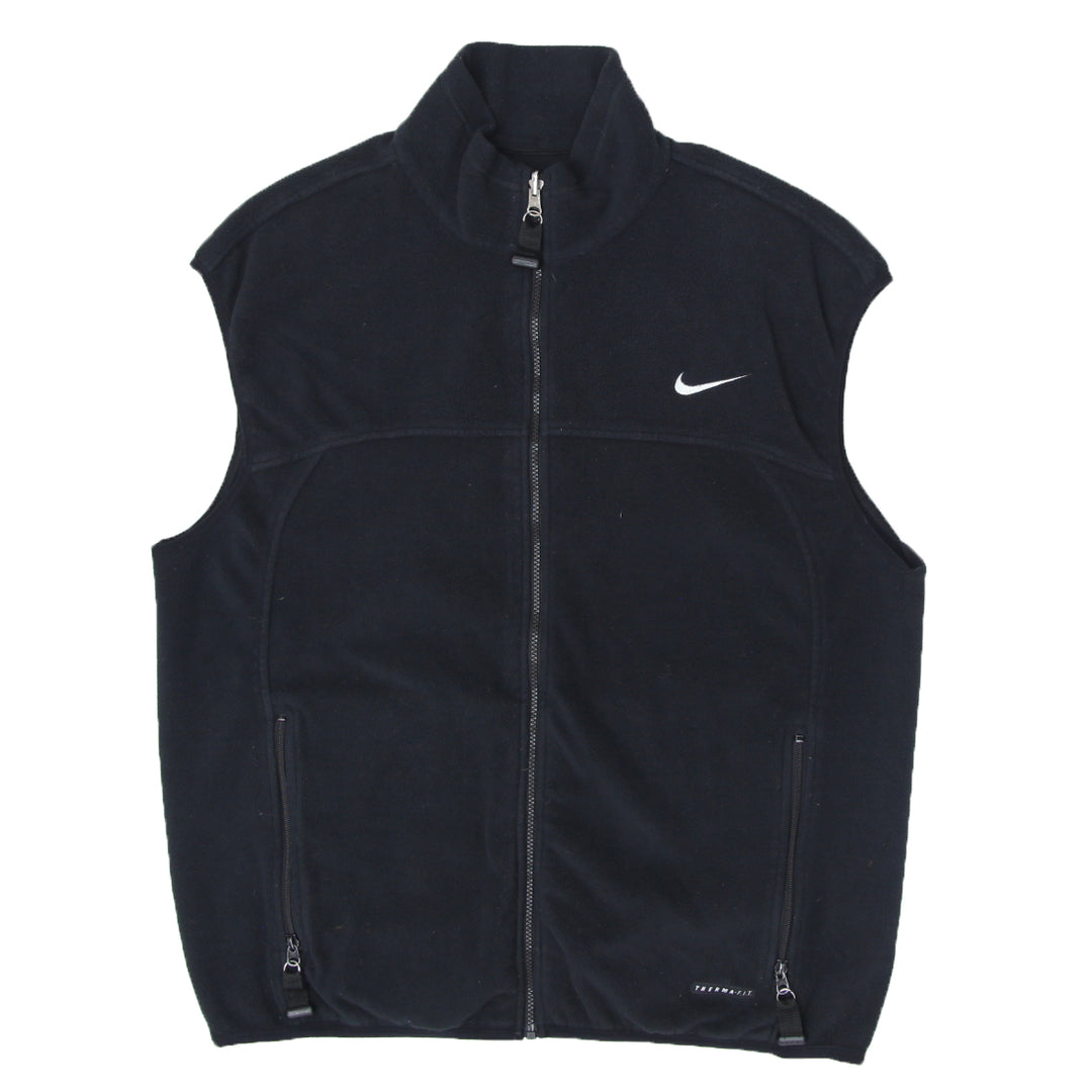 Mens Nike ACG Swoosh Embroidered Full Zip Black Fleece Vest
