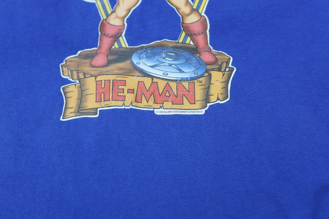 1996 Vintage He-Man T-Shirt Delta Pro Weight Blue XL