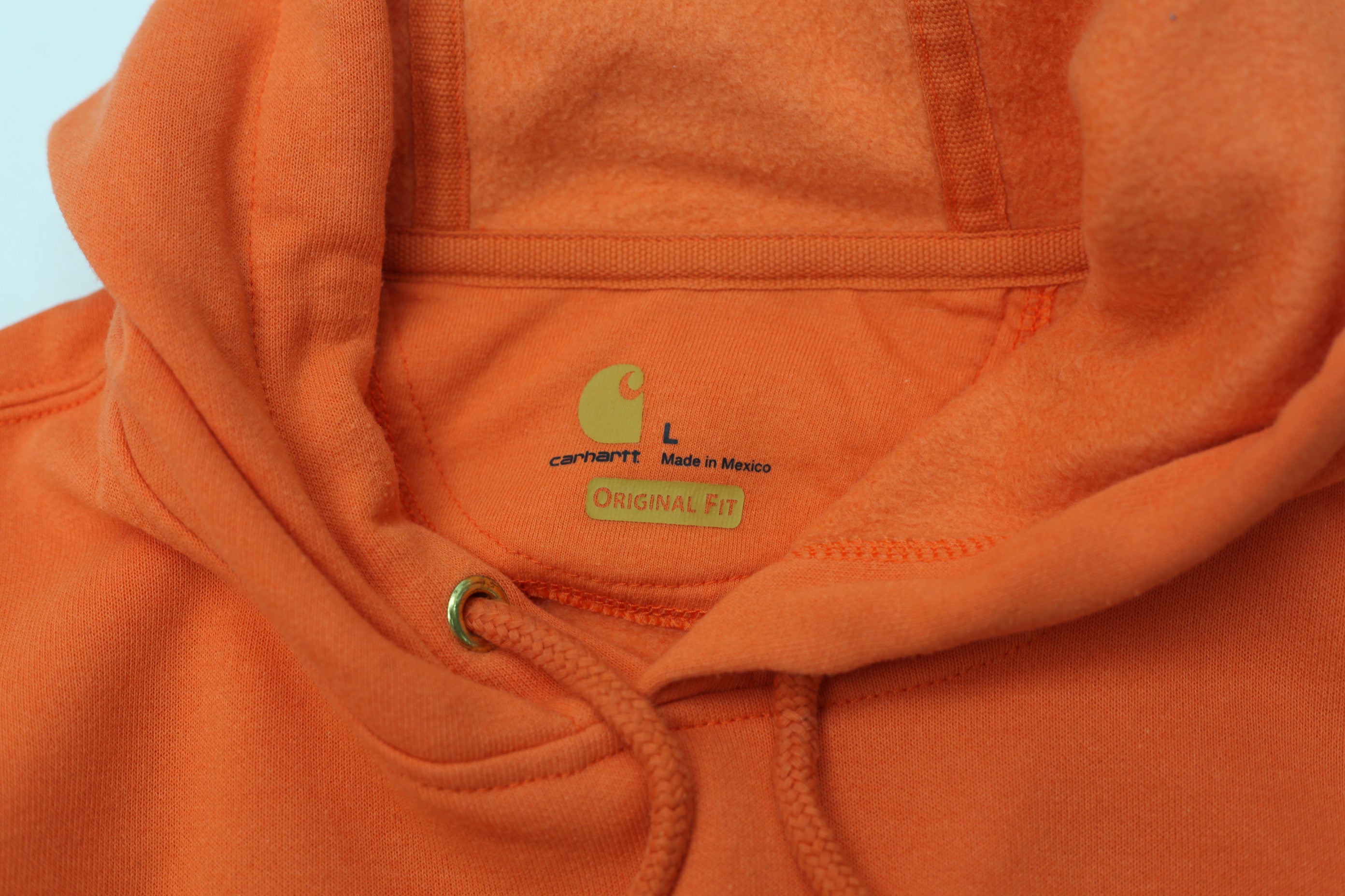 Vintage Carhartt Original Fit Orange Pullover Hoodie Fashion Rerun Vintage