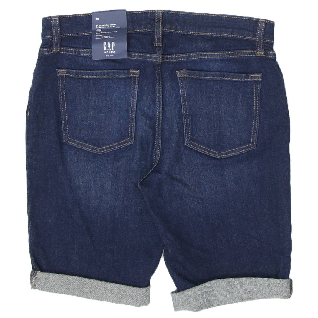 Ladies GAP Denim Mid Rise Bermuda Shorts