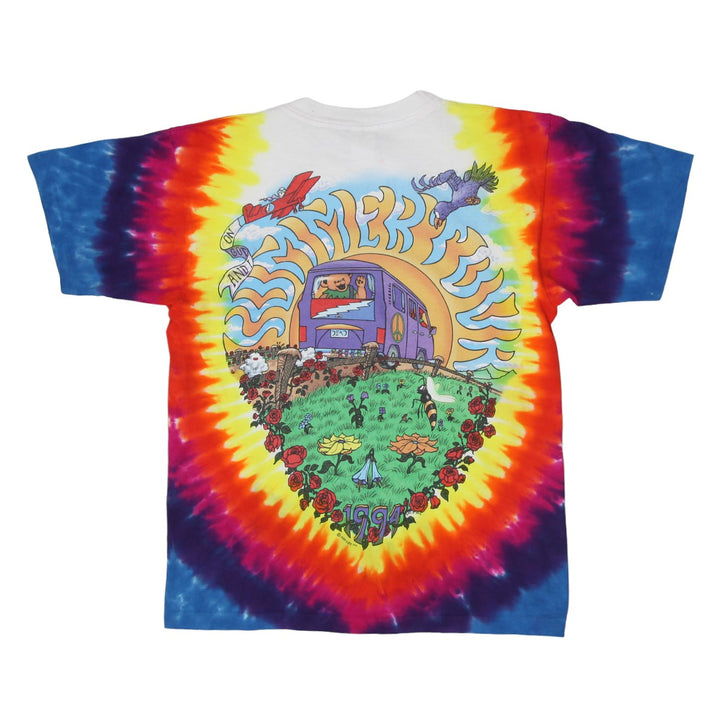 1994 Vintage Grateful Dead Summer Tour Tie Dye T-Shirt S.Stitch Liquid Blue M