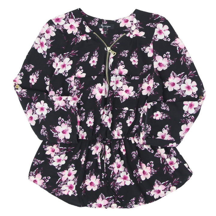 Ladies Lily Morgan Zip Floral Top