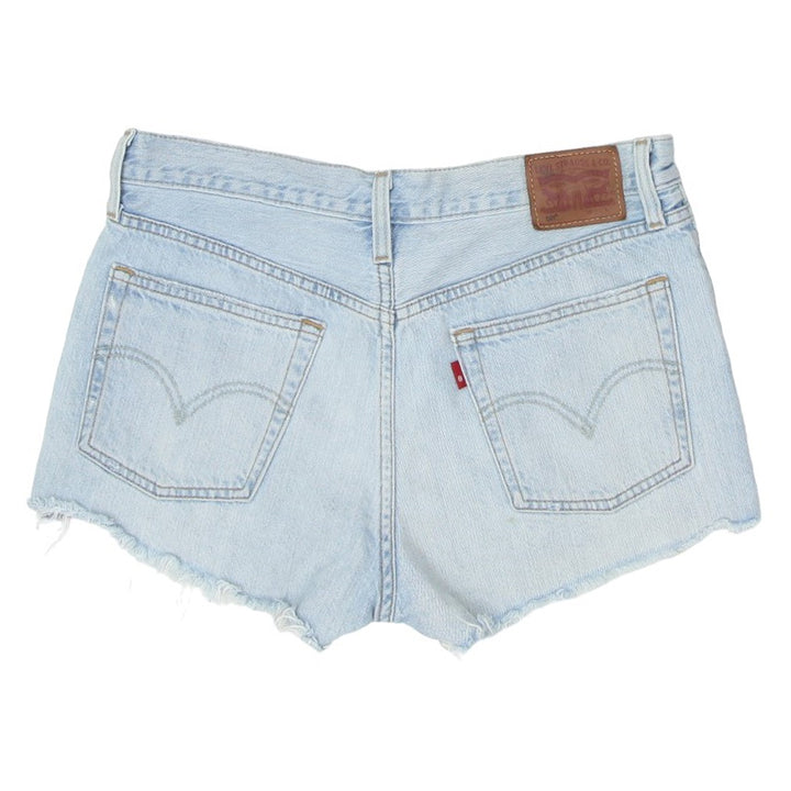 Ladies Levi Strauss # 501 Ripped Button Fly Denim Shorts