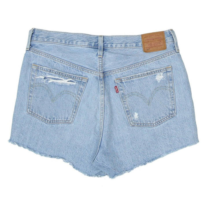 Ladies Levi Strauss # 501 Ripped Button Fly Denim Shorts