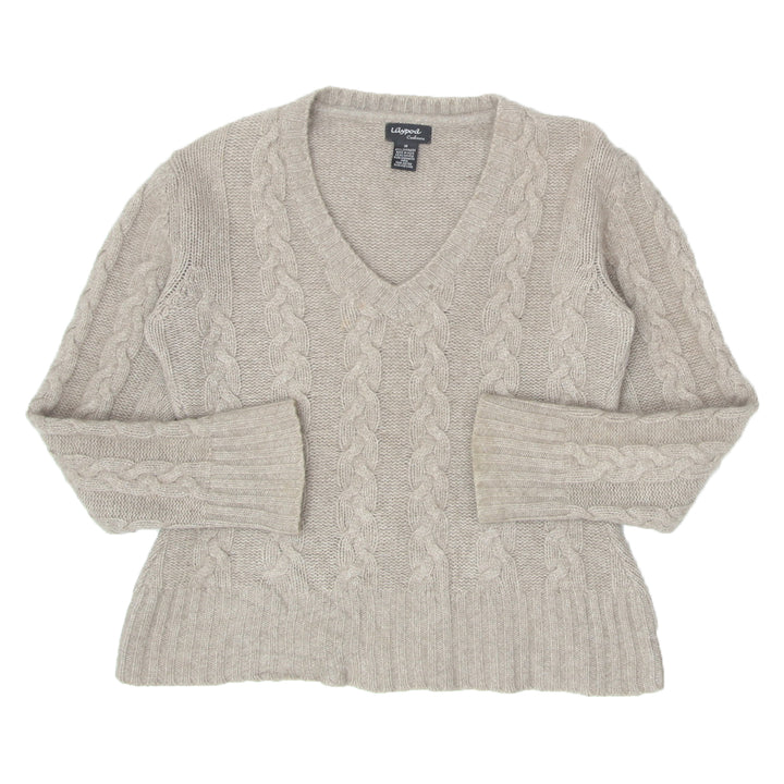 Vintage Lilypod 100% Cashmere Cable Knit Sweater
