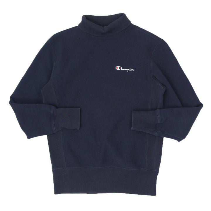 Vintage Champion Reverse Weave Logo Embroidered High Neck Warm Up Sweatshirt