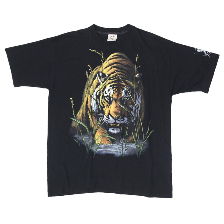 Vintage Harlequin Bowmanville Zoo Tiger T-Shirt S.Stitch Black XL