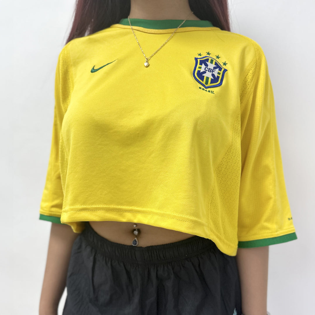 Rework Brazil Football Club Crop Jersey