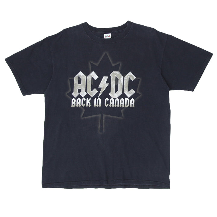 Mens Anvil AC DC Back In Canada Sold Out Concert T-Shirt