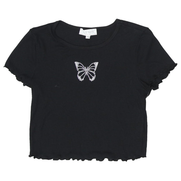 Ladies Wild Skye Butterfly Black Top