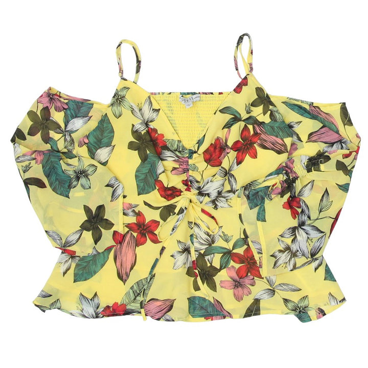 Ladies Guess Floral Strappy Cold Shoulder Top