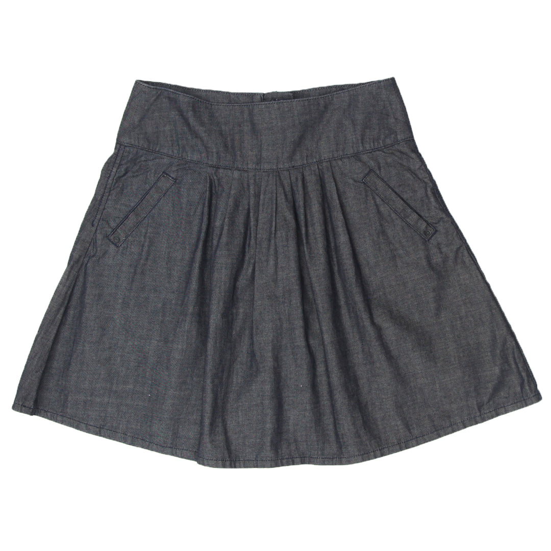 Y2K Denim Pleated Mini Skirt